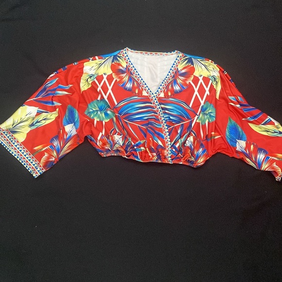 Boho Print 2pc Crop Top and Shorts Set - Picture 6 of 6